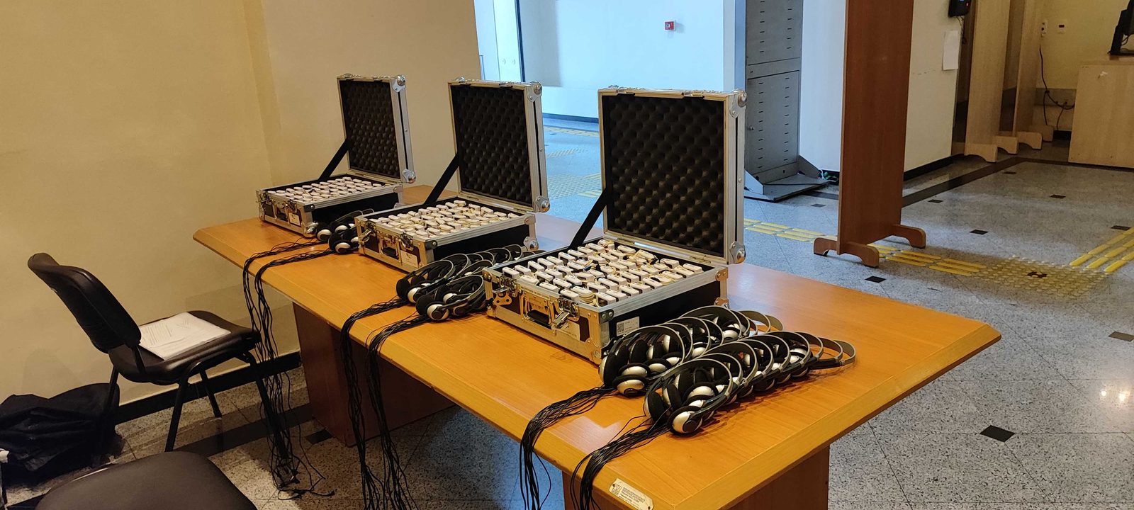 Receptores organizados sobre a mesa